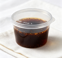 Contenants et coupelles à sauce jetables en PP transparent de qualité alimentaire, de 25 ml à 200 ml, pour l'emballage à emporter