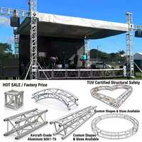 Estructura de Aluminio Plateado para Iluminación de Escenarios, Diseño Cuadrado, para Actuaciones de DJ en Interiores