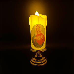 Lámpara Nocturna LED KOMI con Diseño de Vela Electrónica de 18.5X7cm, Velas sin Llama con Control por Botón, <span class=keywords><strong>Luz</strong></span> LED a Pilas, Manualidades de Plástico - Product Image 6