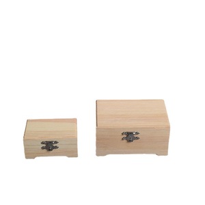 Caja de Joyería de Madera 2212, Caja de Almacenamiento Personalizada para Organizadores de Escritorio con Bisagras y Cierre, Acabado Natural - Product Image 2