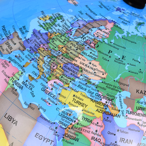 Lampe de Table rétro à Led de 32cm, carte du Globe de la terre, rotation à 360 degrés, carte du <span class=keywords><strong>monde</strong></span>, en espagnol, décoration de bureau - Product Image 6