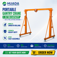 Grue portique mobile de 1 tonne, hauteur réglable, avec palan électrique pour atelier et garage