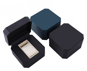 Scatola regalo per gioielli di fascia alta con scatola singola ottagonale nera personalizzata per orologi di marca - Product Image 6