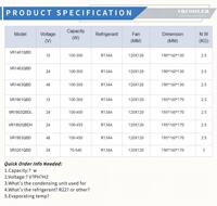 Système de réfrigération à vitesse variable DC 12V/24V/48V, unité de compresseur à économie d'énergie, micro-refrigerateur pour chaîne du froid mobile et transport