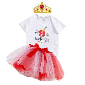 Nieuwe Mooie Kinderen Verjaardagscadeautjes 2-7y Zijn Mijn Verjaardag Jurk Tutu Rok DGHB-050 - Product Image 6