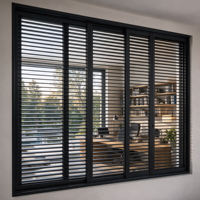 Volets pliants en aluminium haut de gamme pour intérieur architectural, stores de fenêtre réglables, protection solaire pour maison résidentielle