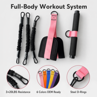 Bandas de Resistencia HSM 2026 de Nuevo Diseño, Bandas de Resistencia Ajustables con Pedal para Entrenamiento de Cuerpo Completo