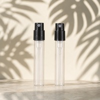 Flacon en verre vide pour cosmétiques, vaporisateur rechargeable noir à pompe fine, format voyage pour parfum, vente en gros
