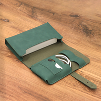 Pochette Organisateur de Câbles RR en Cuir PU Style Rétro – Sac Numérique pour Chargeur et Accessoires – Idéal Bureau et Voyage – Organisateur Portable