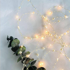 Flores de flor de perla <span class=keywords><strong>transparente</strong></span> de plástico suave para DIY LED String Navidad vacaciones jardín boda decoración luces - Product Image 3