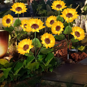 Hoa hướng dương ánh sáng mặt trời theo phong cách Châu Âu hoa nhân tạo làm bằng Organza và vải phù hợp để trang trí phòng khách - Product Image 6