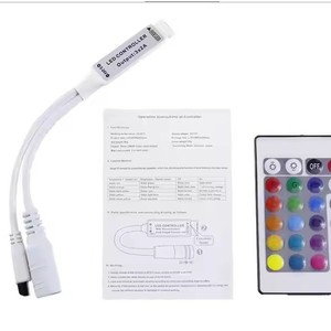 LED Mini Infrared <b>Controller</b> 24 Key <b>RGB</b> Strip Light Remote Control DC 12V Dimmable With Color Changing Function - Product Image 2