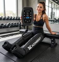 Bottes de compression d'air pour tissus profonds à 6 chambres, masseur de récupération des jambes avec écran tactile LCD pour les douleurs musculaires, usage domestique pour athlètes