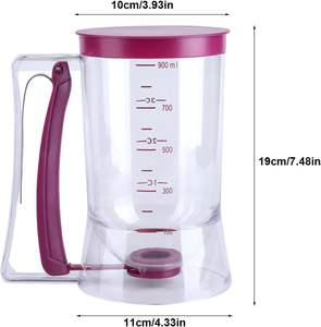 Utensilios de Repostería, Dispensador Manual de Masa para Muffins, Cupcakes, Waffles, Crepas y Panqueques, de Plástico, Comercial - Product Image 3