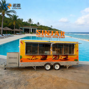 Remorque à <span class=keywords><strong>café</strong></span> commerciale de 5 mètres entièrement équipée avec réfrigérateur, friteuse et système solaire, pour burgers et frites, Food Truck - Product Image 2