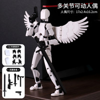 Figura de Acción de Robot de Dibujos Animados con 13 Articulaciones, Multiarticulado, Móvil, Impreso en 3D, Juguete de Plástico para Entretenimiento Infantil
