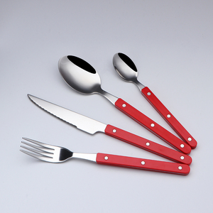Phổ biến vàng thép không gỉ <span class=keywords><strong>Flatware</strong></span> Set đinh tán xử lý dao kéo muỗng và Fork Set cho Quà Tặng kim loại bạc Set - Product Image 5
