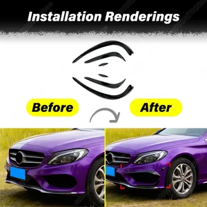 ชุดแต่งกันชนหน้ารถยนต์ สำหรับ C-Class W205 C200 C260 C43 AMG ปี 2015 2016 2017 2018 - Product Image 2