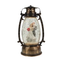 Lanterne artistique en résine personnalisée peinte à la main, globe à neige, lumière LED, boule de verre, ange, décoration de la maison, cadeaux de mariage pour la neige
