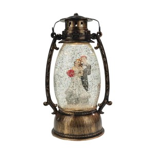 Lanterna Artistica in Resina Personalizzata Dipinta a Mano, Globo di <span class=keywords><strong>Neve</strong></span> con Luce LED, Sfera di Vetro con <span class=keywords><strong>Angelo</strong></span>, Decorazione per la Casa, Regalo di Nozze - Product Image 5