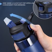Bouteille d'eau de 17 oz avec marqueur de temps, sans BPA, anti-fuite, mesure la quantité d'eau que vous consommez, meilleure bouteille d'eau, restez hydraté toute la journée