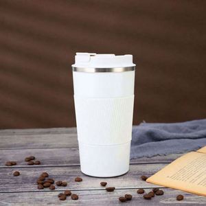 Stainless Steel Tumbler Vacuum <b>Flask</b> Lid Travel <b>Coffee</b> Mug Minimalist Design 6-12 Hours Thermal Insulation Eco-Friendly - Product Image 5