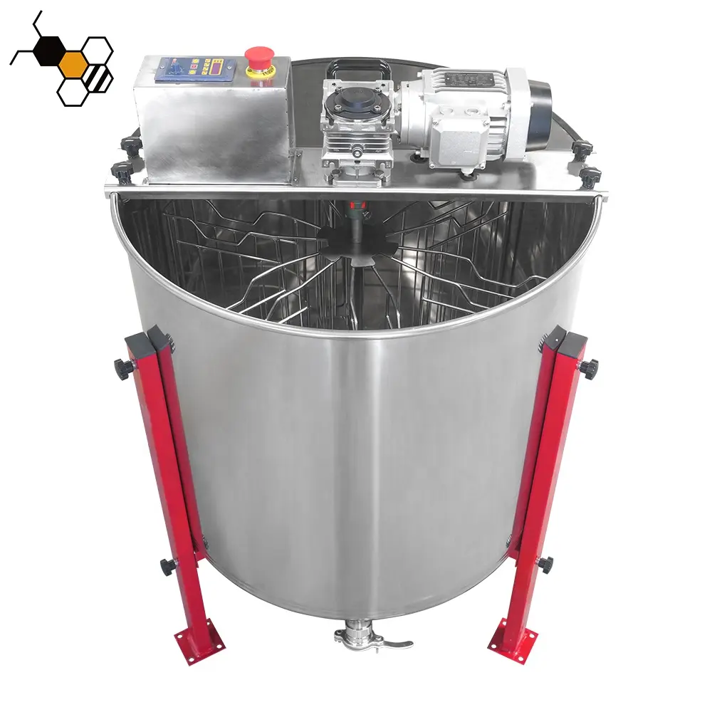 Estrattore di miele elettrico radiale a 6 telai reversibile automatico centrifugo in acciaio inossidabile estrattore di miele
