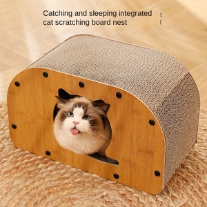 Tablero para rascar gatos Nido Resistente al desgaste Vertical Ecológico Madera de alta calidad Doble capa Integrado Gato Sofá Gato Casa Spot - Product Image 3