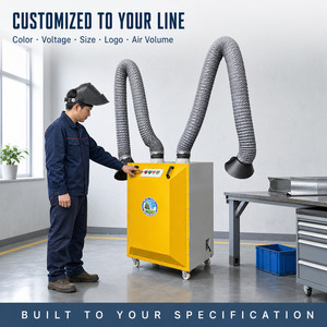 Nuova Cella di Saldatura con Estrazione Fumi Portatile Multi-Posizione per Officina di Costruzione Macchine, con Sistema di Ricircolo Aria Pulita, 3 HP 3000 M3/h - Product Image 6