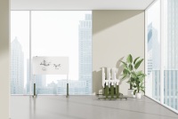 Table de formation à plateau rabattable réglable en hauteur avec surface tableau blanc effaçable à sec en PET, bureau de réunion mobile pliable pour espace de bureau