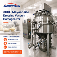 Homogénéisateur-mélangeur sous vide 300L pour la production de mayonnaise et de vinaigrettes, mélangeur alimentaire professionnel pour usine OEM