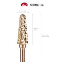 SHUANGJIA ensemble de manucure professionnel forets à ongles coniques carbure cuticule propre outil de retrait de Gel doux acrylique US Plug Type