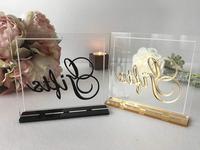Nouvelle Arrivée Moderne et Simple : Support de Numéro de Table en Acrylique Transparent pour Restaurant, Hôtel, Mariage – Décoration Géométrique pour Calligraphie