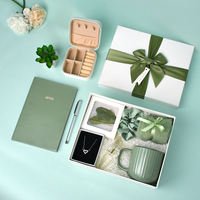 Coffret Cadeau de Luxe Personnalisé pour Sœur, Épouse, Petite Amie, Maman ou Femme d'Affaires – Idéal Mariage, Anniversaire, Prompt Rétablissement – Inclut Carnet et Tasse avec Logo