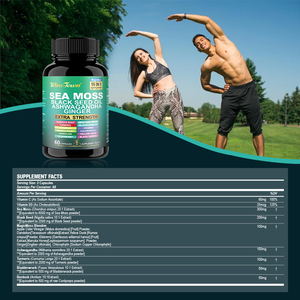 Musgo Marino Ultra Fuerte, Vitalidad <span class=keywords><strong>en</strong></span> Cada Cápsula, Aceite de Semilla Negra, Ashwagandha, <span class=keywords><strong>Jengibre</strong></span> - Product Image 6