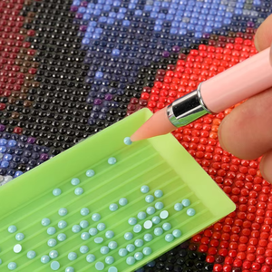 ชุดอุปกรณ์ปักเพชรแบบ DIY พร้อมปากกาเจาะเพชร 5 สีใหม่ หัวแว็กซ์  พร้อมเข็มและหัวปากกา - Product Image 4