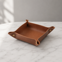Organisateur de table de chevet en cuir PU avec logo et couleur personnalisés, porte-clés et bijoux pour hommes et femmes, vente en gros