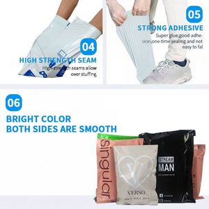 ซองโพลีเมลเลอร์กันน้ำ ขนาด 10x13 นิ้ว สีขาว ซองโพลีสำหรับส่งพัสดุ ปิดผนึกด้วยกาวในตัว สำหรับเสื้อผ้า - Product Image 4