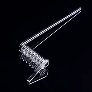 High quality transtparent quartz spiral glass tube for heating elements