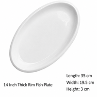 Assiette ovale en céramique de style européen, vente en gros directe usine, pour hôtels et restaurants, motif personnalisé, pour mariages et fêtes, en stock