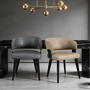 เก้าอี้รับประทานอาหารโครงไม้เบิร์ชสีขาวหรูหราทันสมัย พร้อมดีไซน์พนักพิงทรงปีก ผลิตจากสแตนเลส เหมาะสำหรับใช้ในโรงแรมเชิงพาณิชย์ - Product Image 5