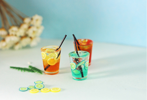 1/6 1/12 <span class=keywords><strong>maison</strong></span> de poupée Simulation Miniature Mini Fruit citron thé boisson jouet tasse modèle décor - Product Image 4