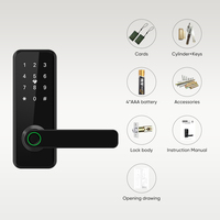 Locstar Ip65 étanche Wifi App contrôle d'accès électronique empreinte digitale clavier numérique carte serrure de porte Ble App serrure intelligente