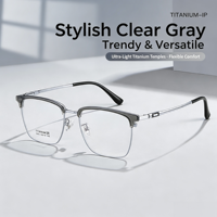 8603 untuk Dewasa Daily Tech Guy Business Outfit Bingkai Kacamata Titanium Ultra-Ringan Tahan Lama dan Ringan