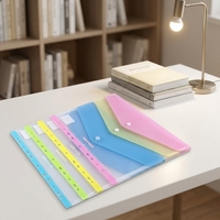 Carpeta de Archivos Transparente al por Mayor, Tamaño A4, Vertical, 11 Orificios, con Botón a Presión, Material PP, Color Personalizado, Impermeable, para Documentos Escolares