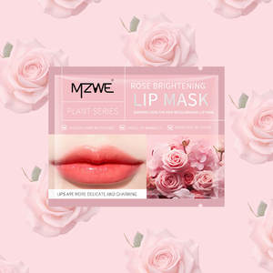 Masker bibir kecantikan kristal pelembap, masker bibir perawatan kulit kolagen hidrogel tidur merah muda buah mawar - Product Image 2