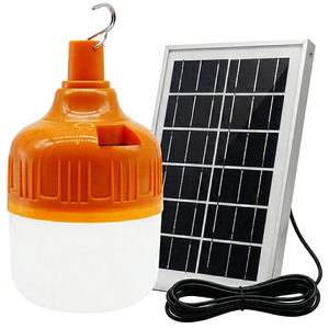 Solar LED Lantern Orange Plastic Indoor <b>Light</b> 6000K Daylight CE Certified 5V DC Remote Control IP20 CRI 85 - Product Image 1