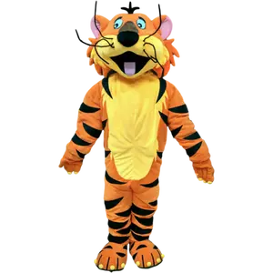 wholesale price funny plush tiger mascot costume for kids party