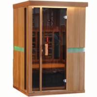 SS-200G salle de sauna à vapeur sèche pour 2 personnes nouveauté lampe infrarouge à spectre complet à la mode chauffage au carbone à faible EMF pour le bien-être