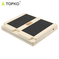 TOPKO Planche d'équilibre en bois à inclinaison réglable, pour étirement des mollets et bloc de squat